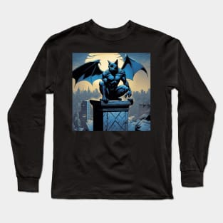 Black Cat Bat Superhero Long Sleeve T-Shirt